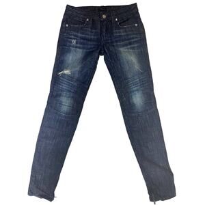 Vintage1 Moto Unisex Ankle Zippers Skinny Jeans Women's size 27